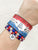 God Bless the USA Painted Leather Cuff Bracelet