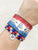 Red White & Blessed Patriotic Leather Cuff Bracelet
