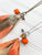 Pumpkin Sari Silk Tassel Necklace