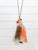 Pumpkin Sari Silk Tassel Necklace