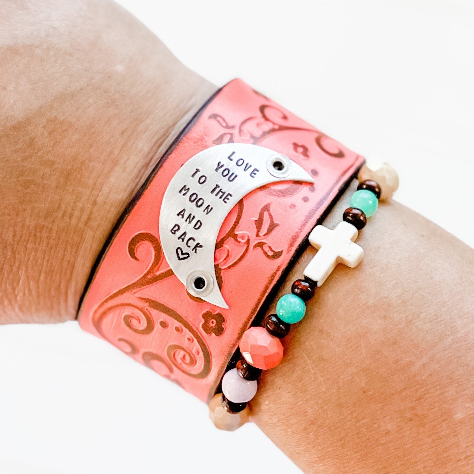 Personalised Stamped Leather Bracelet By Sally Clay | notonthehighstreet.com