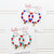 Patriotic Beaded Hoop Earrings