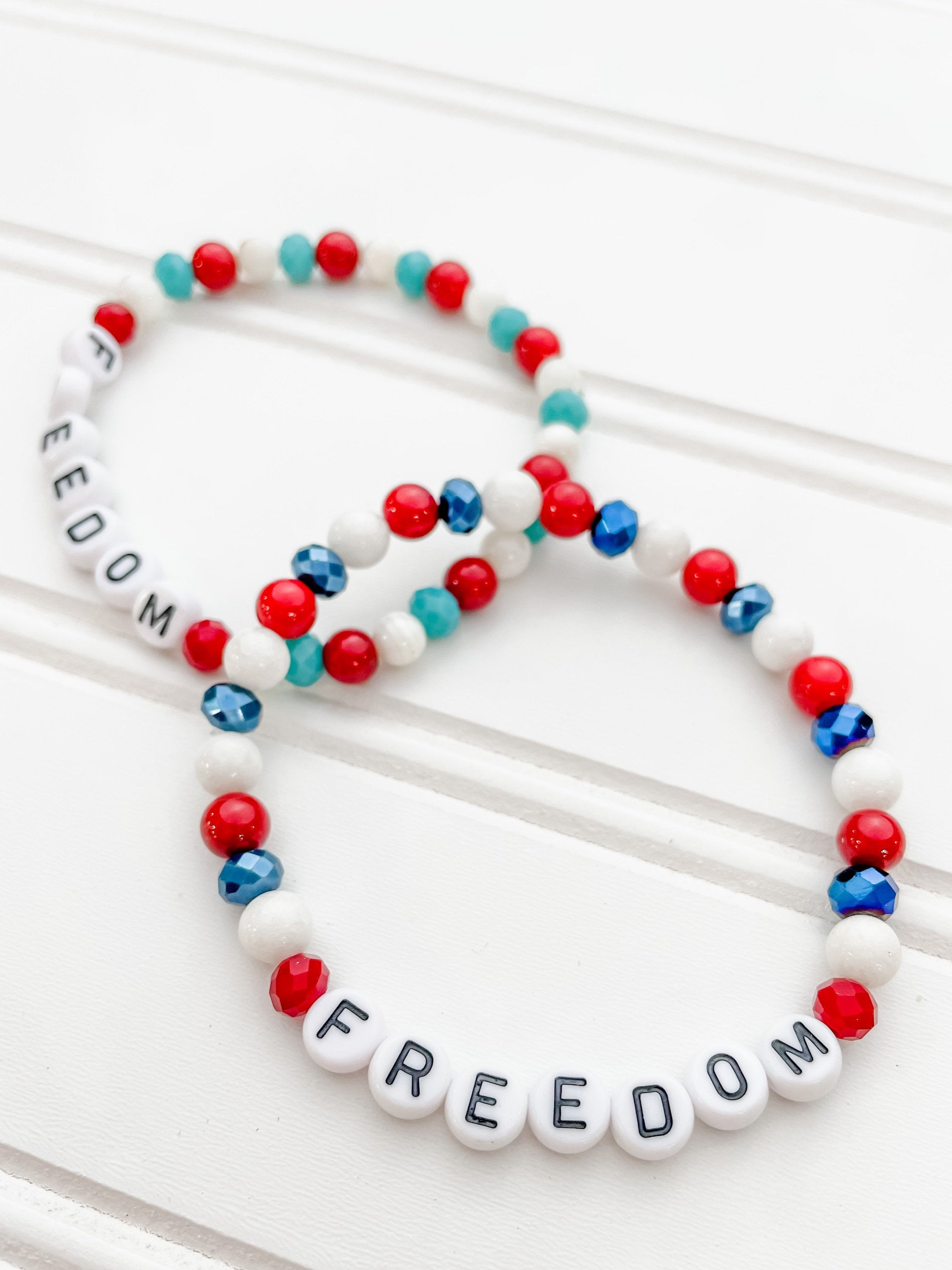 Amazon.com: SIFRIMANIA American Citizen Gift Flag Charm Wish Red White and  Blue Women Patriotic Bracelet : Handmade Products